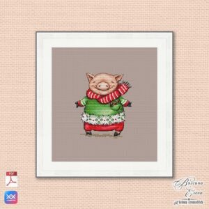 Схема «Хрюники. В красном шарфике»
